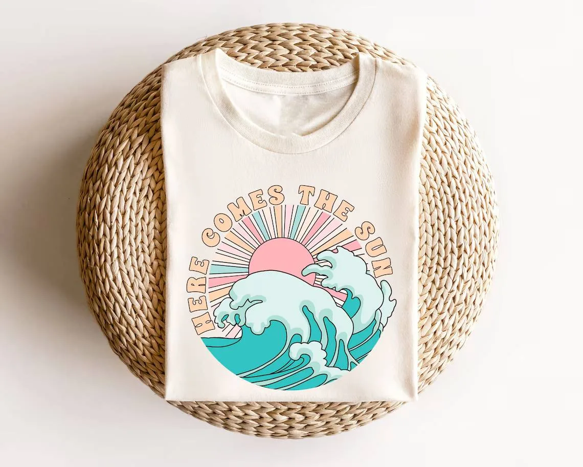 Beach Sunrise and Waves T-Shirt